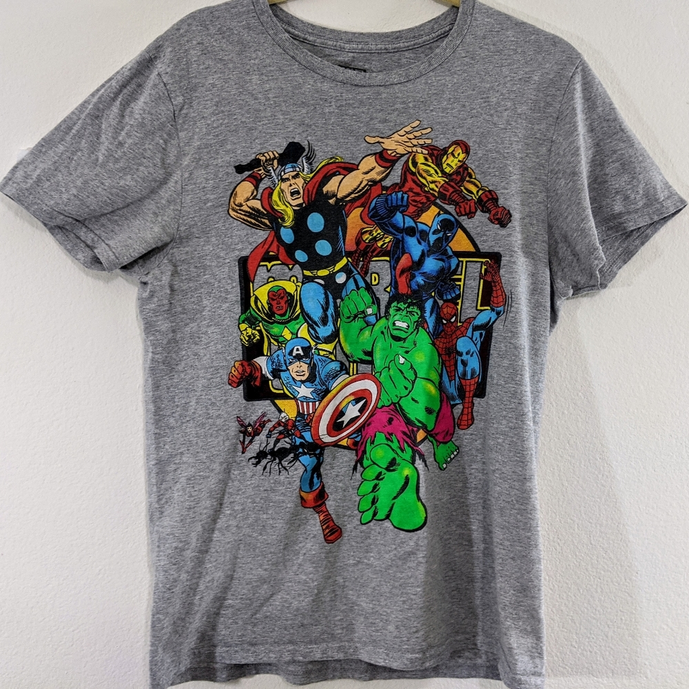 Marvel Avengers short sleeve graphic crew t-shirt
